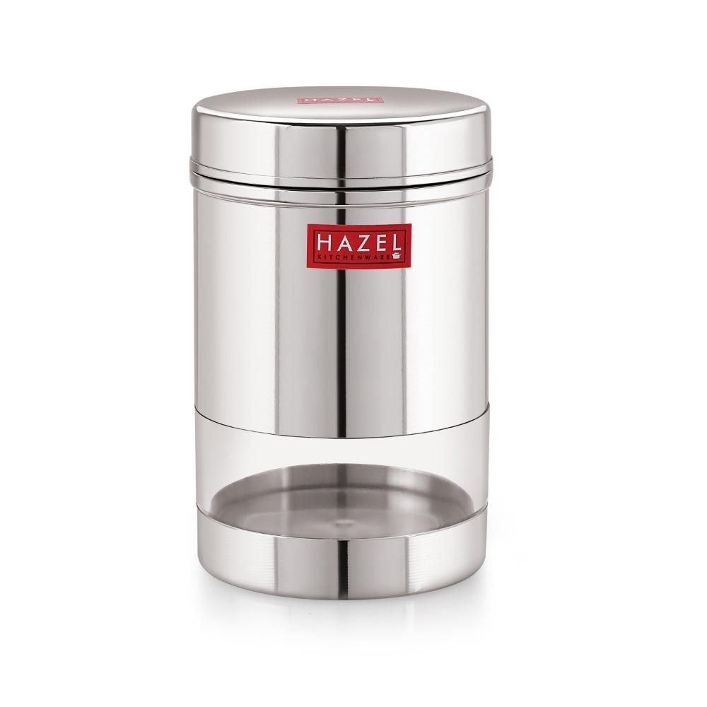 Stainless Steel Transparent Containers - Set of 6, 600 ML Each