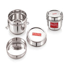 Stainless Steel Tiffin Box, Leak Proof, Set Of 2 (350 & 700 ML)