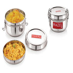 Steel Lunch Box, Leak Proof, Set Of 2 (500 & 700 ML)
