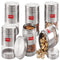 Stainless Steel Transparent Container Set , Matte Finish, Set of 6 -500ML Each