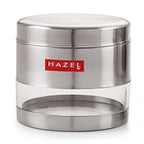 Stainless Steel Transparent Container Set, Matte Finish, Set of 5 -500ML Each