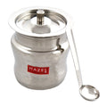 Stainless Hammered Finish Oil or Ghee Jar, 400 ML