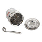 Stainless Hammered Finish Oil or Ghee Jar, 400 ML