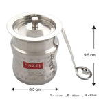 Stainless Hammered Finish Oil or Ghee Jar, 400 ML