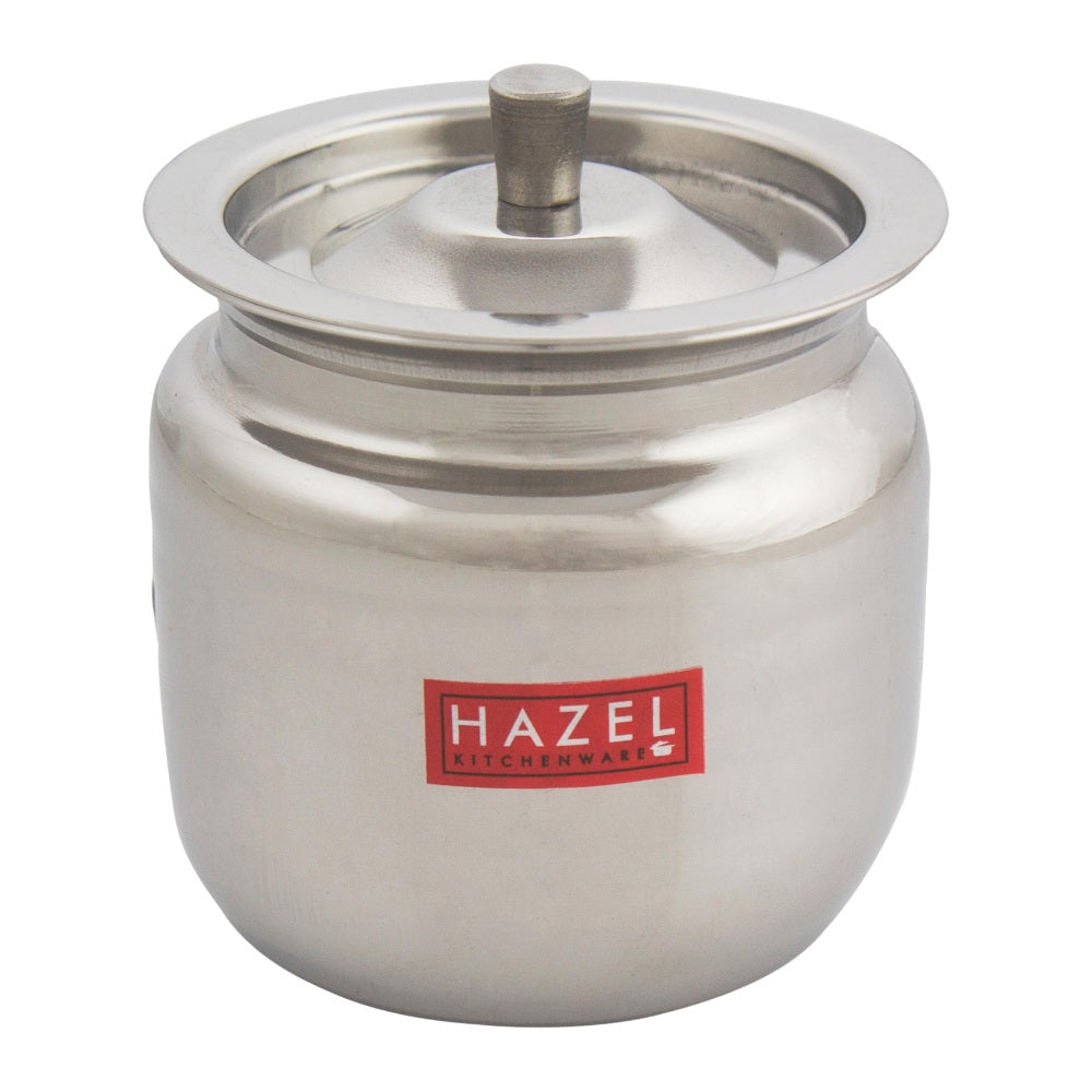 Stainless Hammered Finish Oil or Ghee Pot, 450ML