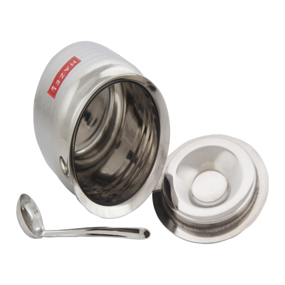 Stainless Hammered Finish Oil or Ghee Pot, 450ML