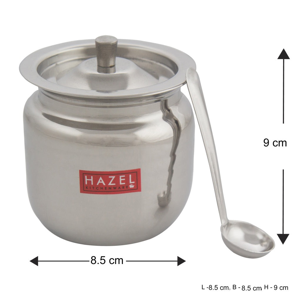 Stainless Hammered Finish Oil or Ghee Pot, 450ML