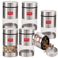 Stainless Steel Transparent Container Set of 6, 500ML Each