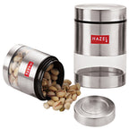 Stainless Steel Transparent Container Set of 2, 500ML Each
