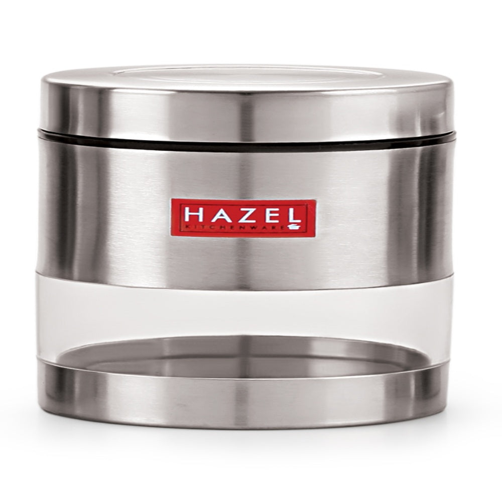 Stainless Steel Transparent Container Set of 2, 500ML Each