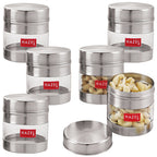 Stainless Steel Transparent Container Set of 6, 350ML Each