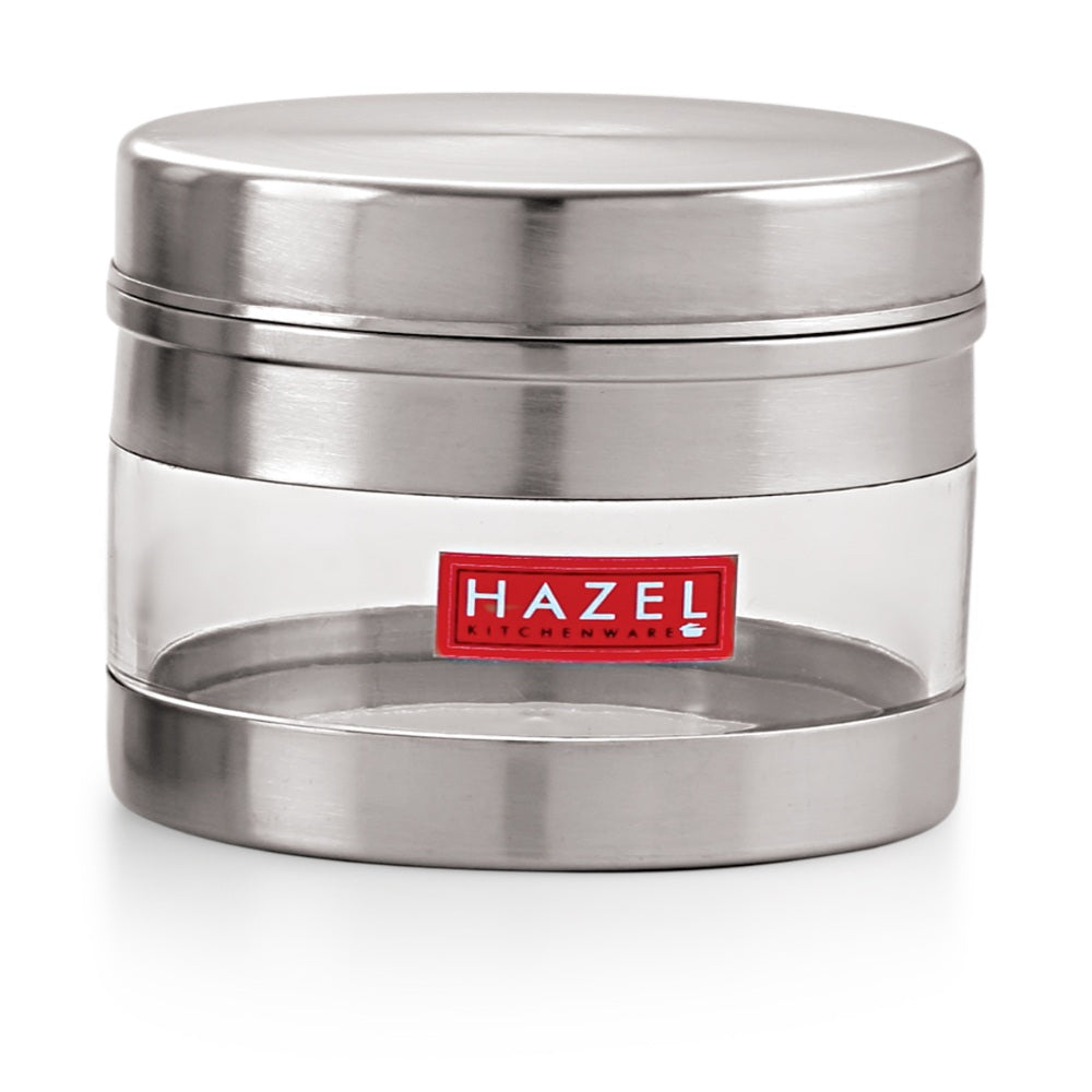Stainless Steel Transparent Container Set of 6, 350ML Each