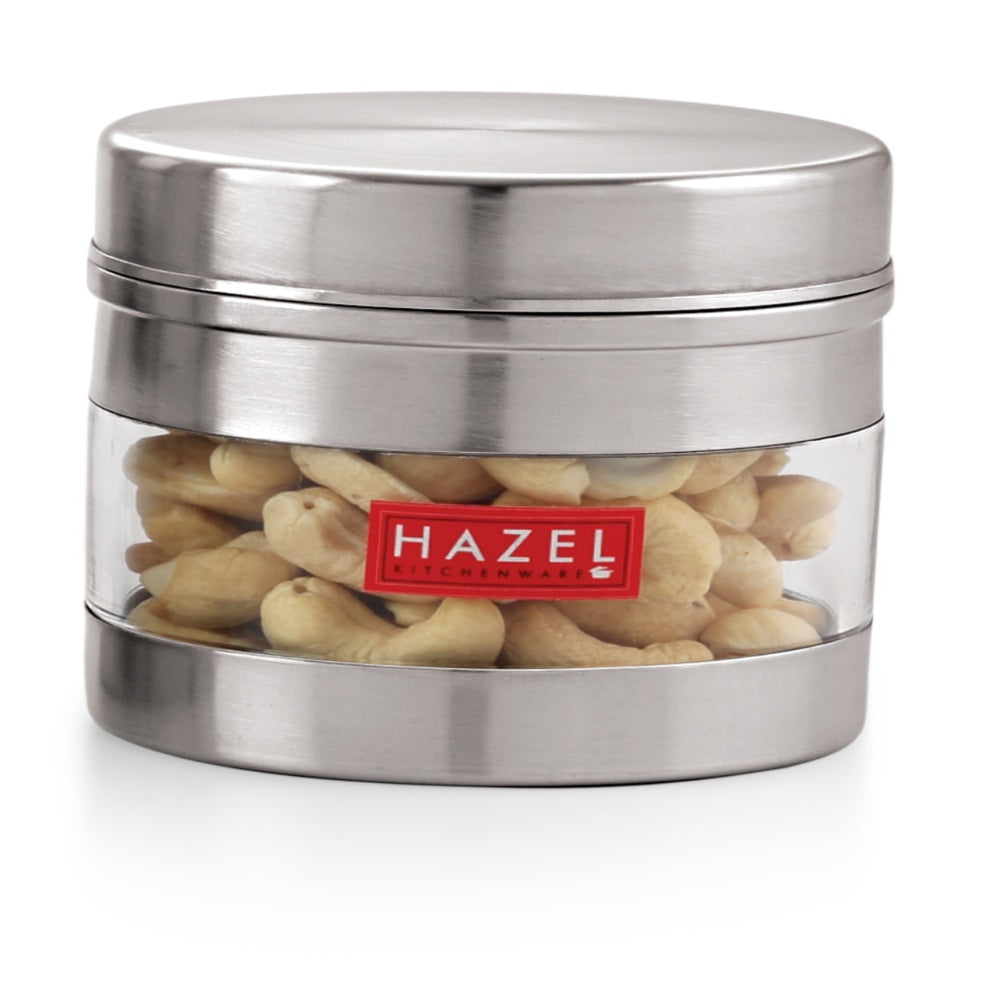 Stainless Steel Transparent Container Set of 6, 350ML Each