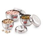 Stainless Steel  Apple Shape Container Set of 3 (650ML, 900ML & 1300ML)