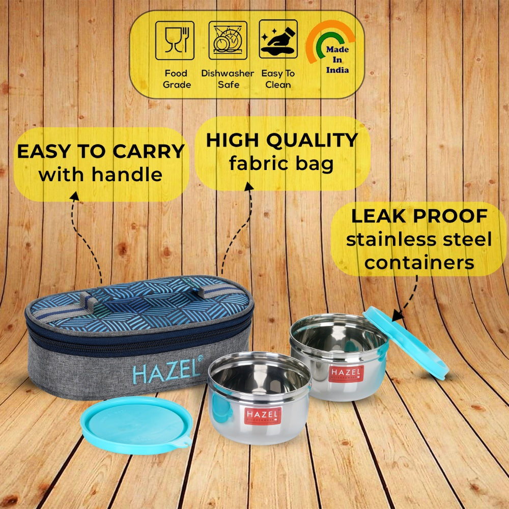 Steel Tiffin Lunch box for men and women ||2 Airtight Lunch Box - 250 ML each