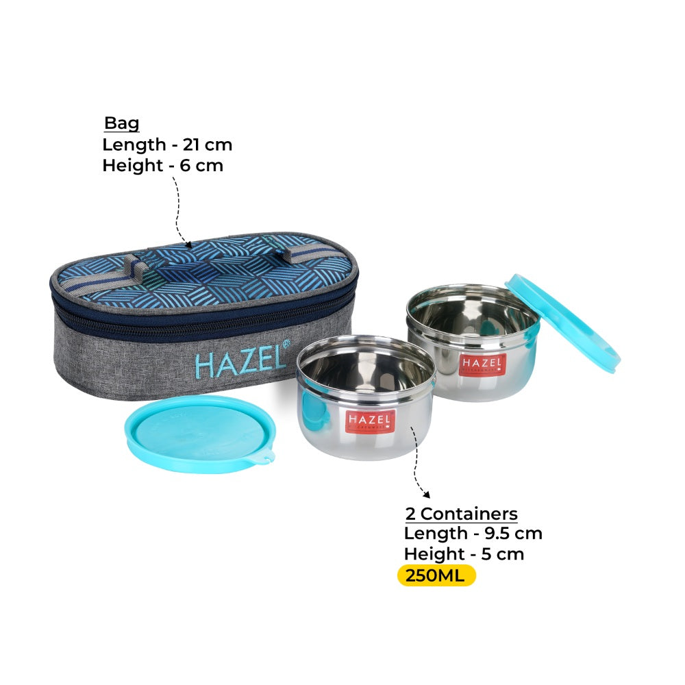 Steel Tiffin Lunch box for men and women ||2 Airtight Lunch Box - 250 ML each