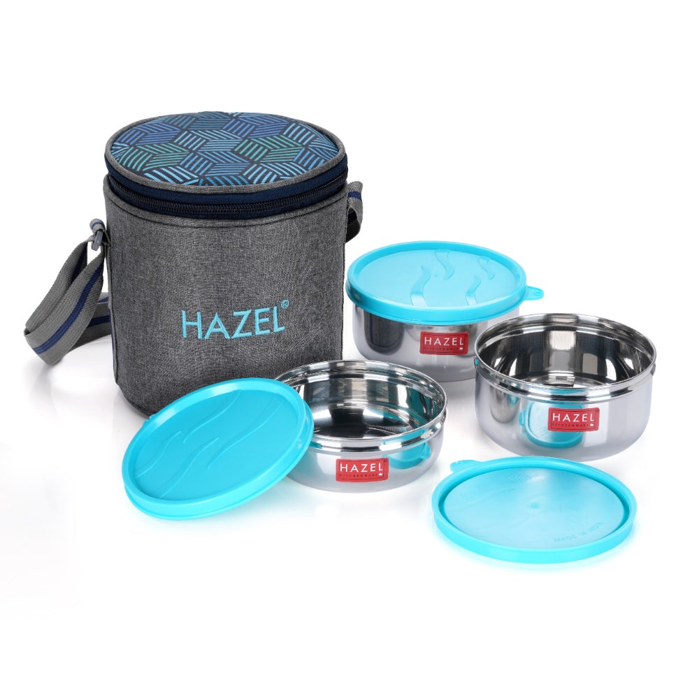 3 Airtight Tiffin Box (2 Pc 450 ML , 1 Pc - 300 ML Containers)