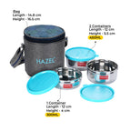 3 Airtight Tiffin Box (2 Pc 450 ML , 1 Pc - 300 ML Containers)