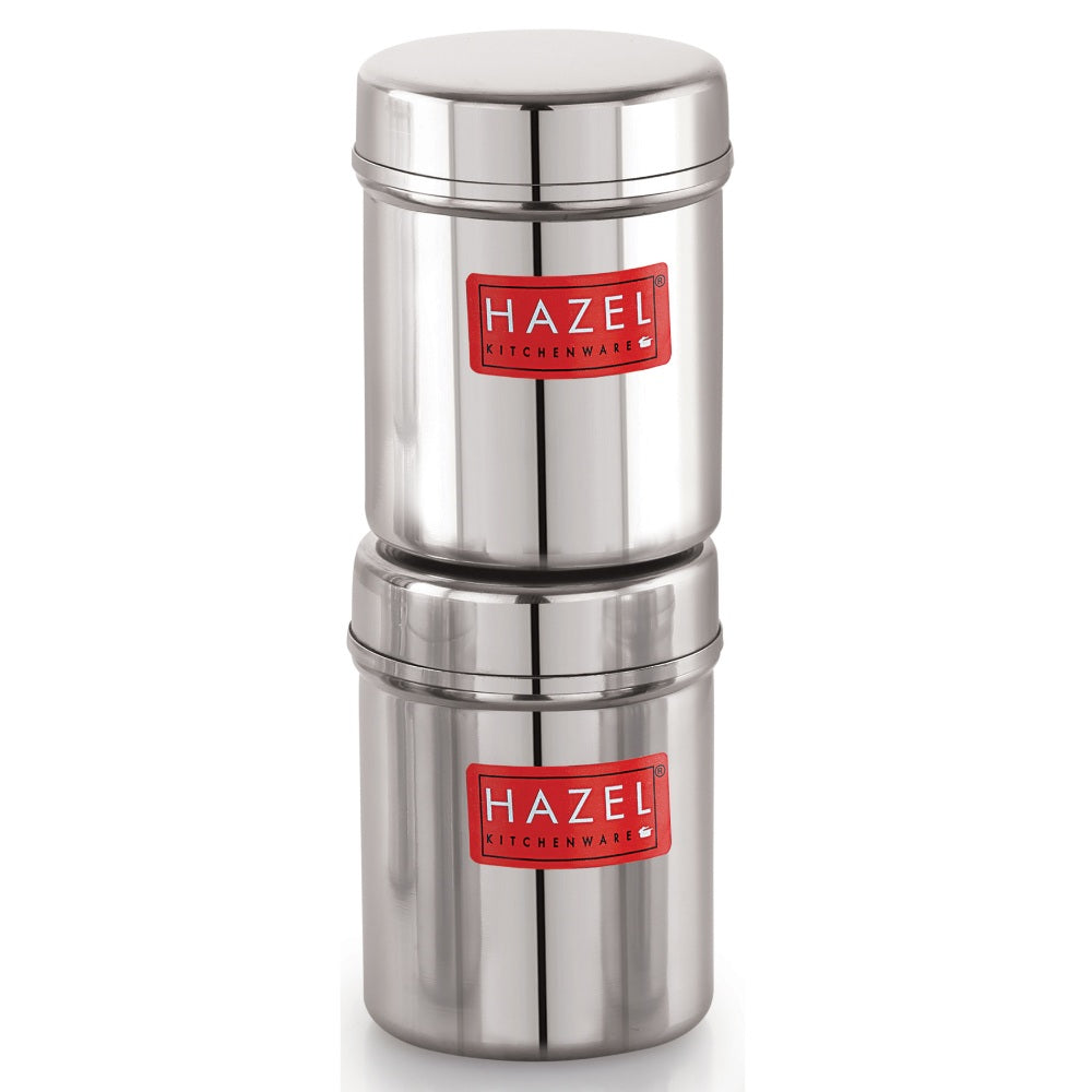Stainless Steel Airtight Container – 150 ML (Set of 2)