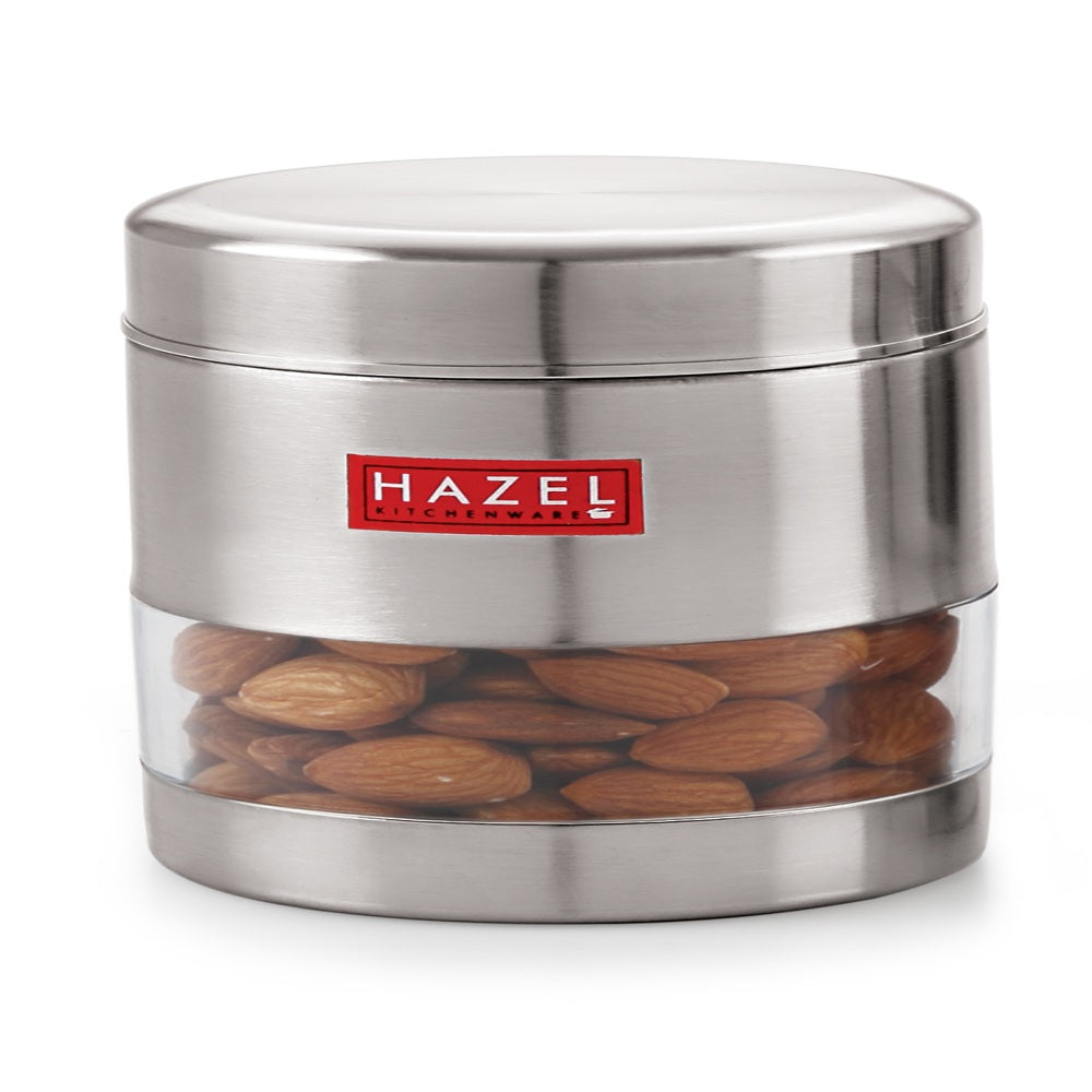 Stainless Steel Transparent Container, Matte Finish - 500ML