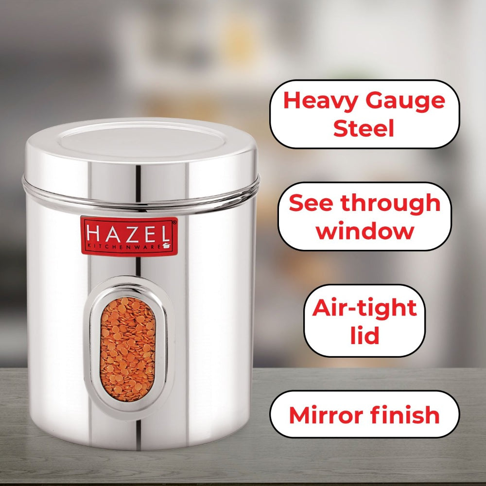 Airtight Transparent Steel Container 2400 ml