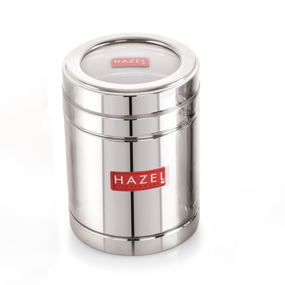 Airtight Stainless Steel Storage Containers with Transparent Lid