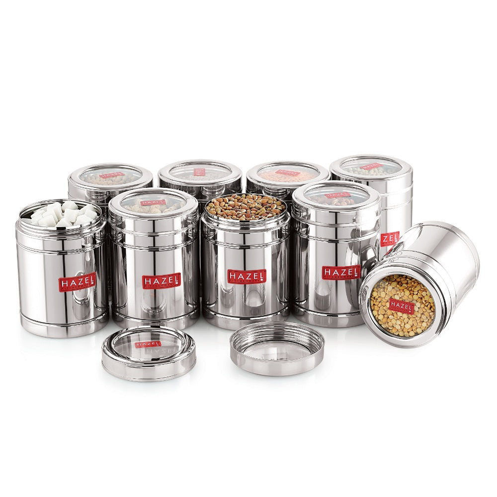 Steel Sugar Container with Transparent Lid , 1400ML