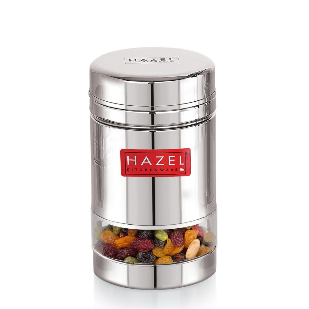 Transparent Airtight Steel Storage Containers – 600 ML