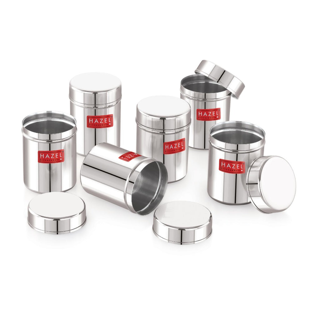 Stainless Steel Airtight Container – 200 ML (Set of 6)