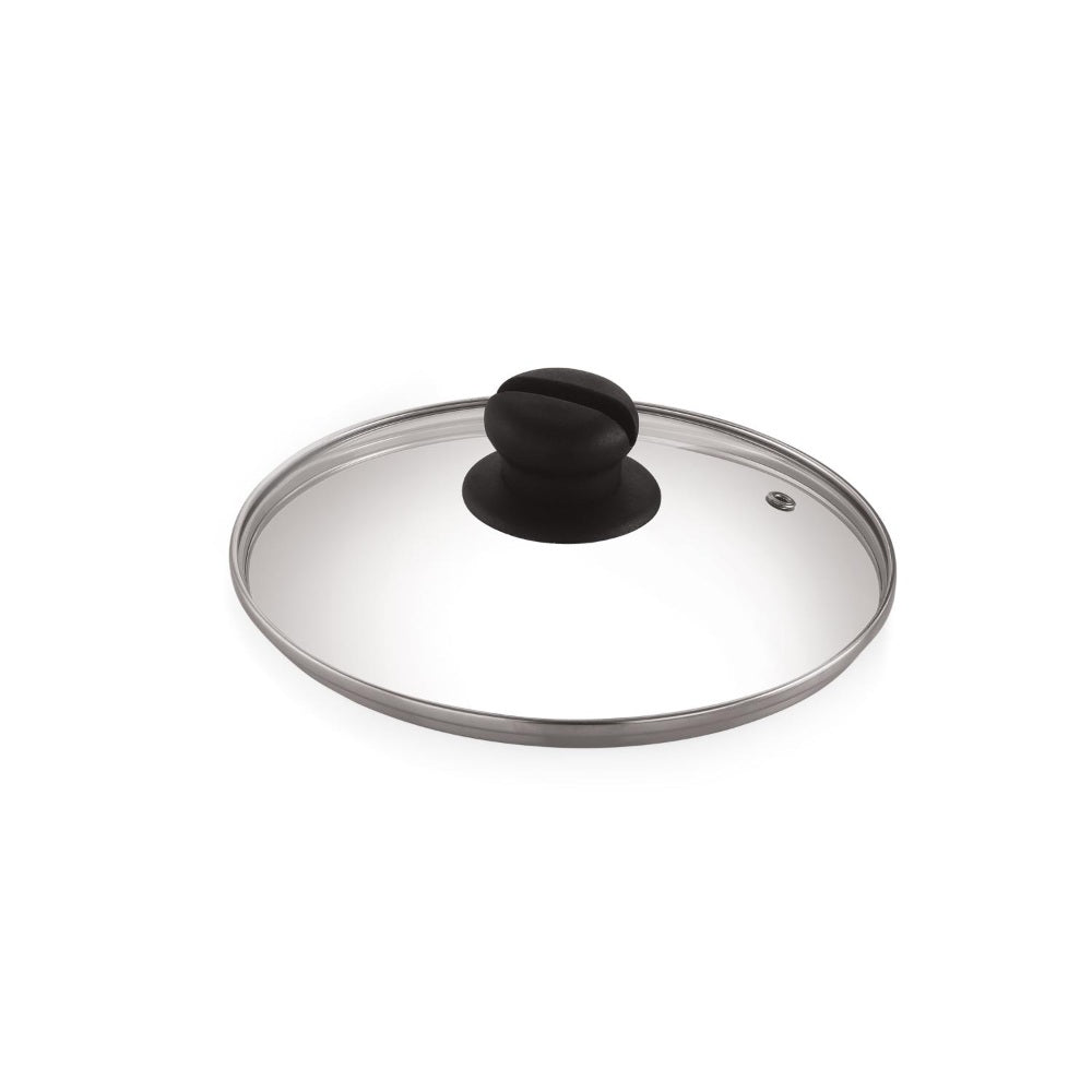 Glass Cookware Lid with Knob, Built In Steam Vents – 19 cm