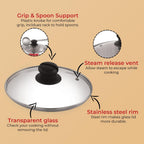 Glass Cookware Lid with Knob – 24.5 cm