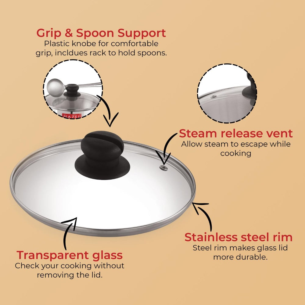Glass Cookware Lid with Knob – 26.8 cm