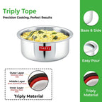 Triply Stainless Steel Tope, Induction Base –  5.8 L, 27.6 cm