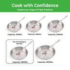 Triply Stainless Steel  Fry Pan, 2.8 L, 30 cm