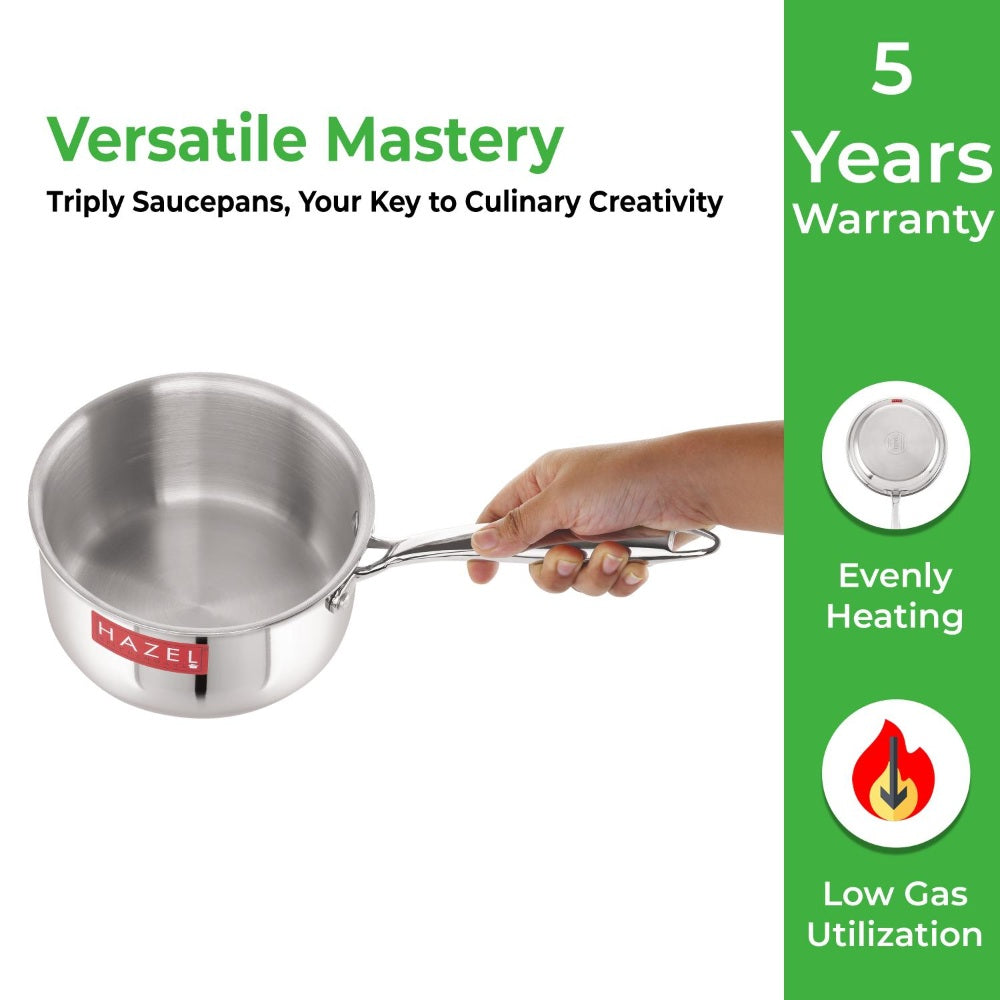 Triply Stainless Steel Induction Milkpan–  2.2 L, 19.2 cm