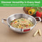 Triply Stainless Steel Induction Kadai 5.8 L – 33.8 cm