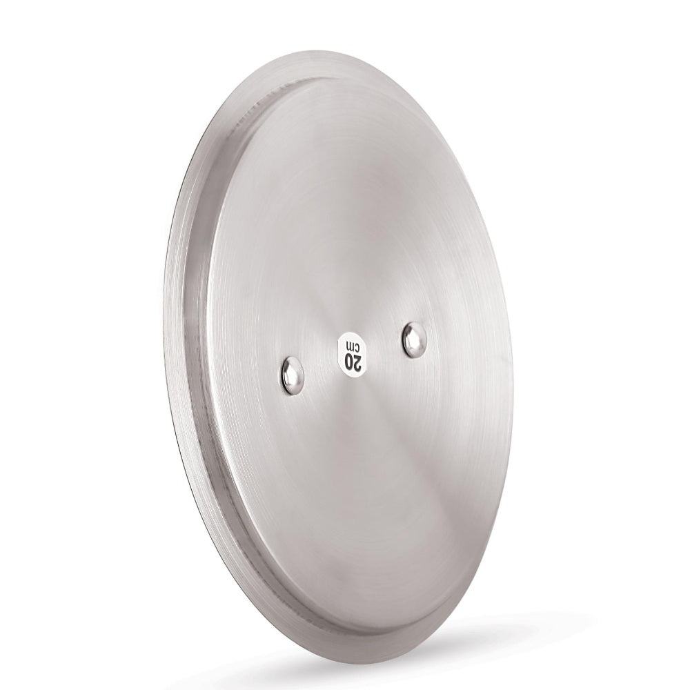 Stainless Steel Cookware Plain Lid with Handle – Outer Diameter 34.2 cm, Inner Diameter 32 cm