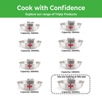 Triply Stainless Steel Induction Tasra with Steel Lid – 5.5 L, 33.8 cm