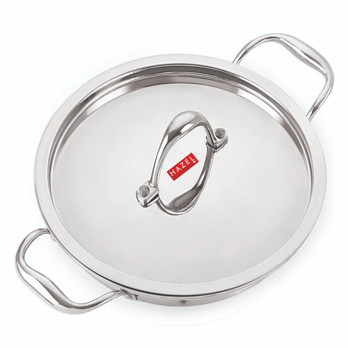 Triply Stainless Steel Induction Kadai with Steel Lid – 5 L, 31.9 cm