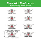 Triply Stainless Steel Induction Kadai with Steel Lid – 5 L, 31.9 cm