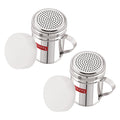 Stainless Steel Powder Shaker with Handle & Plastic  Cap – 310 ML (Set of 2)
