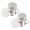 Stainless Steel Powder Shaker with Handle & Plastic Cap – 310 ML (Set of 2)