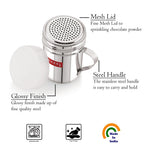 Stainless Steel Powder Shaker with Handle & Plastic  Cap – 310 ML (Set of 2)