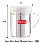 Stainless Steel Powder Shaker with Handle & Plastic  Cap – 310 ML (Set of 2)
