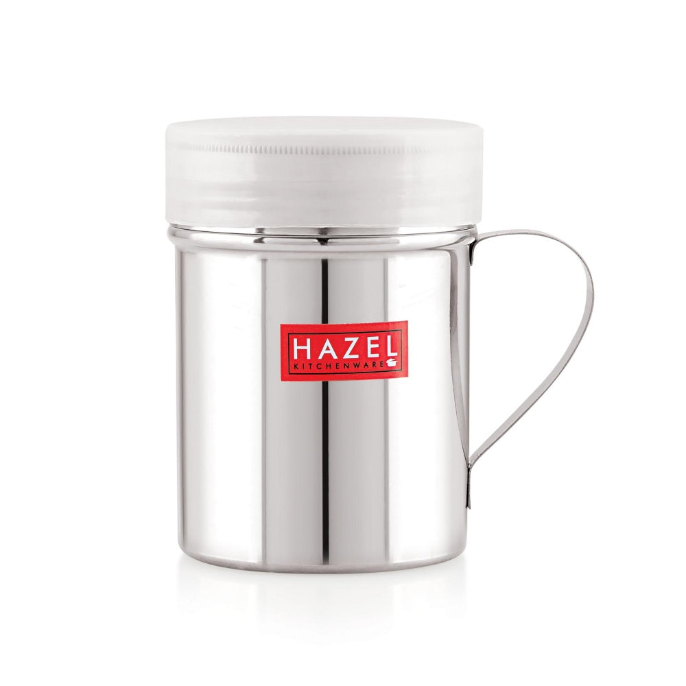 Stainless Steel Powder Shaker with Handle & Plastic  Cap – 310 ML (Set of 2)