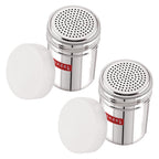 Stainless Steel Powder Shaker  with Plastic  Cap – 310 ML (Set of 2)