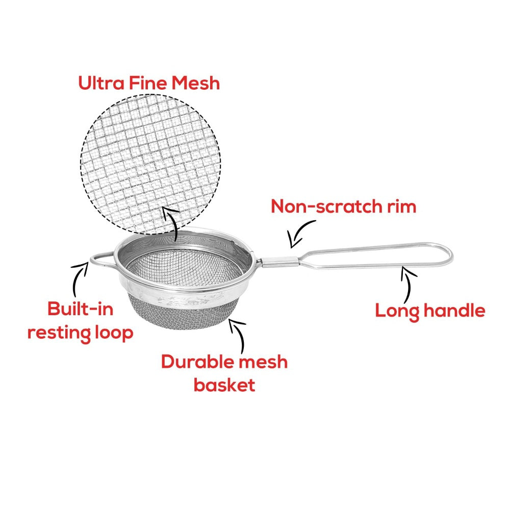 Stainless Steel Tea Strainer – 8.3 cm Dia