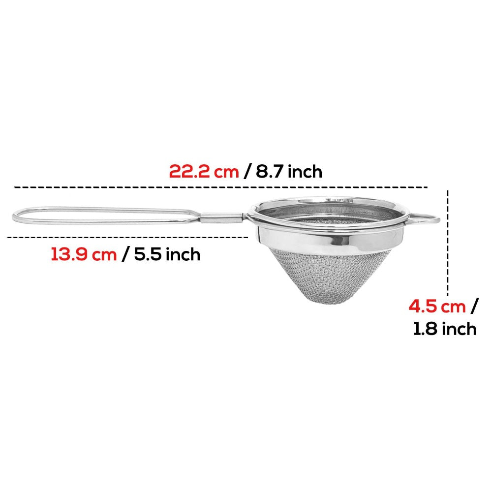 Stainless Steel Conical Shape Food Strainer  -22.2 cm