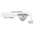 Stainless Steel Conical Shape Food Strainer  -22.2 cm