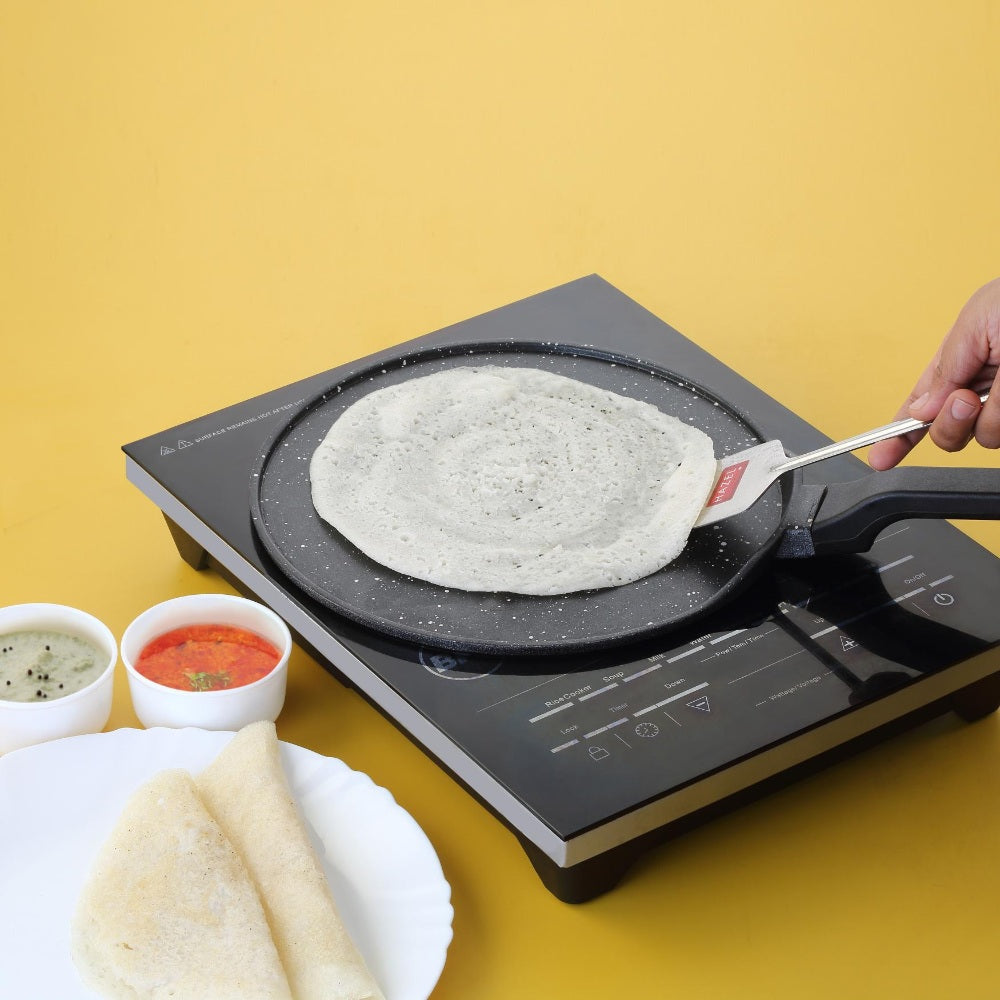 Stainless Steel Dosa Turner, Flat Base Tavetha Palta - 24.5cm